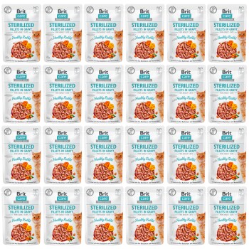 Brit Care Cat Sterilized Fillets in Gravy with Healthy Rabbit 24 x 85 g