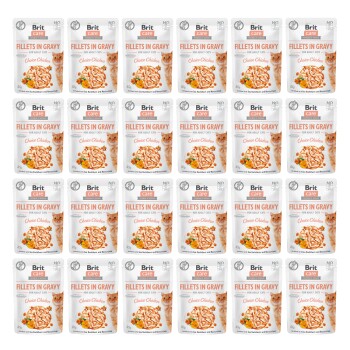 Brit Care Cat Pouches Fillets in Gravy Choice Chicken 24 x 85 g