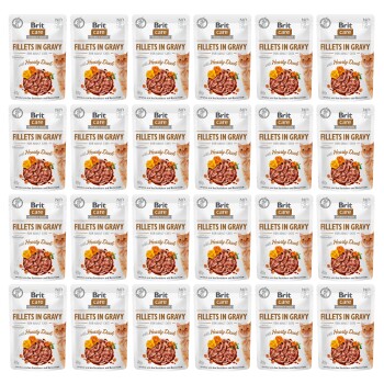 Brit Care Cat Pouches Fillets in Gravy with Hearty Duck 24 x 85 g