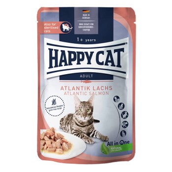 HAPPY CAT Culinary mokra karma dla kota dorosłego, łosoś atlantycki, mięso w sosie 20x85 g
