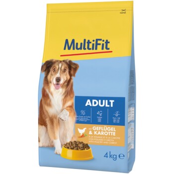 MultiFit sucha karma dla psa dorosłego, z drobiem i marchewką 4 kg