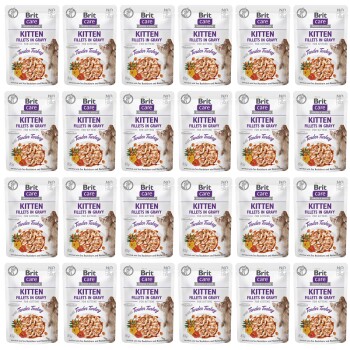 Brit Care Cat Kitten Fillets in Gravy with Tender Turkey 24 x 85 g