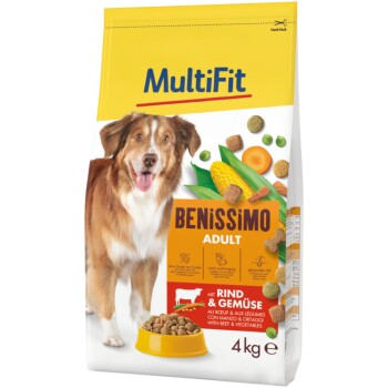 MultiFit Benissimo sucha karma dla psa dorosłego, z wołowiną i warzywami 4 kg