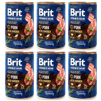 Brit Premium by Nature Wieprzowina z tchawicą 6 x 800 g