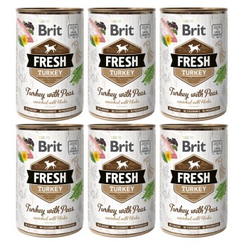 Brit Fresh Indyk z grochem 6 x 400 g