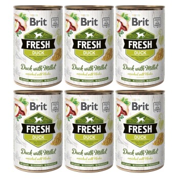Brit Fresh Kaczka z prosem 6 x 400 g
