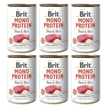 Brit Mono Protein z wołowiną i ryżem 6 x 400 g