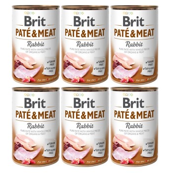 Brit Paté & Meat królik 6x400 g