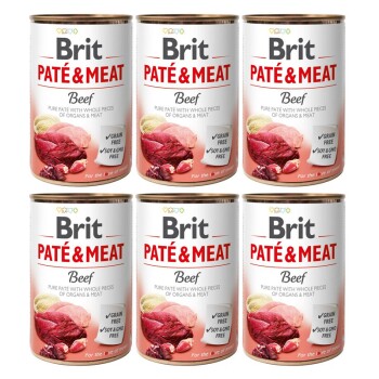 Brit Paté & Meat wołowina 6x800 g