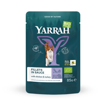 Yarrah Bio Pouch Filety w sosie 14 x 85 g Indyk