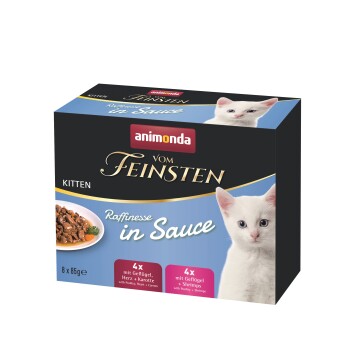 animonda Vom Feinsten Kitten Raffinesse w sosie, zestaw mieszany 8 x 85 g