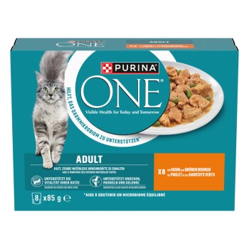 Purina ONE Karma mokra Kot Adult Delikatne kawałki w sosie 8 x 85 g
