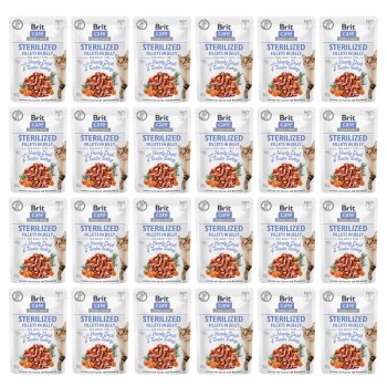 Brit Care Cat Pouch STERILISED Fillets in Jelly with Hearty Duck & Tender Turkey 24 x 85 g