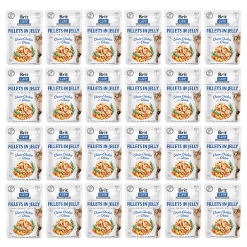 Brit Care Cat Pouch Fillets in Jelly Choice Chicken with Cheese 24 x 85 g