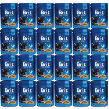 Brit Premium Cat Pouches Chicken Chunks dla kociąt 24 x 100 g