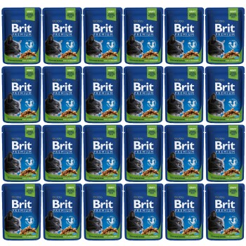 Brit Premium Cat Pouches Chicken Slices for Sterilised 24 x 100 g