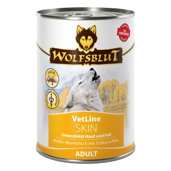 WOLFSBLUT Adult VetLine Skin, biała ryba morska 6x395 g