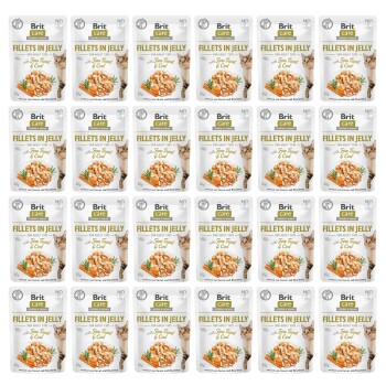 Brit Care Cat Pouch Fillets in Jelly with Fine Trout & Cod 24 x 85 g