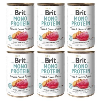 Brit Mono Protein z tuńczykiem i słodkimi ziemniakami 6 x 400 g