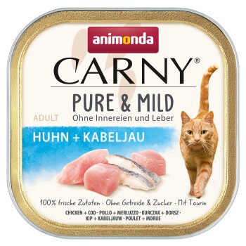 animonda Carny mokra karma dla kota dorosłego, Pure and Mild 32x100 g Kurczak i dorsz