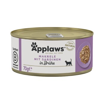 Applaws mokra karma dla kota Adult w bulionie Makrela z sardynkami 96x70 g
