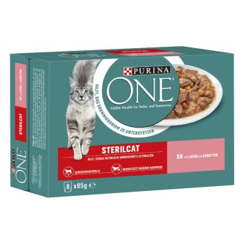 Purina ONE STERILCAT Karma mokra dla kotów Adult Delikatne kawałki w sosie 8 x 85 g
