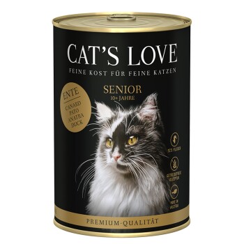 CAT'S LOVE mokra karma dla kota Senior Kaczka 24x400 g
