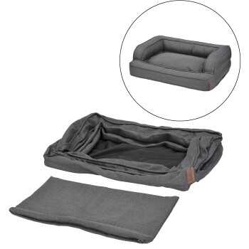MORE Wymienny pokrowiec na leżak Comfort Deluxe szary L