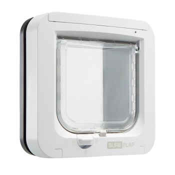 SureFlap Klapka dla kotów z mikroczipem, szaro-biała