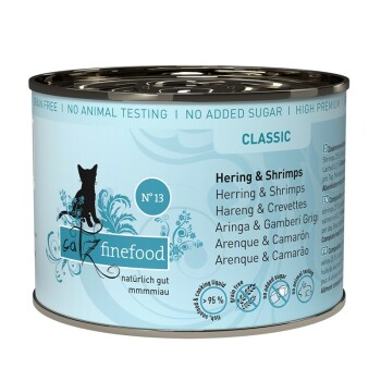 Catz finefood mokra karma dla kota Classic Adult Nr 13 Śledź i krewetki 12x200 g