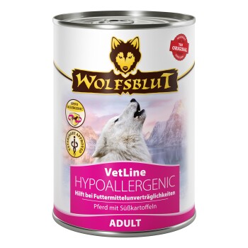 WOLFSBLUT Adult VetLine Hipoalergiczna Konina 6 x 395 g
