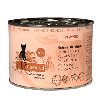 Catz finefood mokra karma dla kota Classic Adult Nr 25 Kurczak i tuńczyk 24x200 g