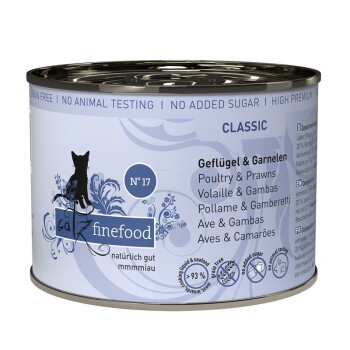 Catz finefood mokra karma dla kota Classic Adult Nr 17 Drób i krewetki 12x200 g