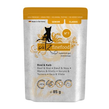Catz finefood karma mokra dla kota Classic Senior Nr 7 Wołowina i cielęcina 64x85 g