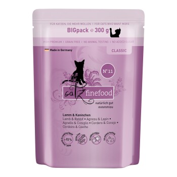 Catz finefood mokra karma dla kota Classic Adult Nr 11 Jagnięcina i królik 24x300 g