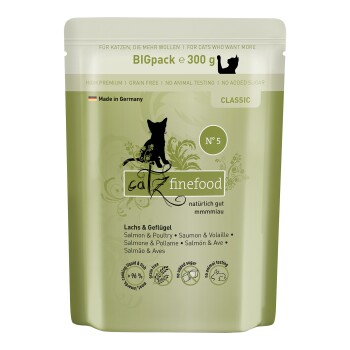 Catz finefood mokra karma dla kota Classic Adult No. 05 Łosoś i drób 12x300 g