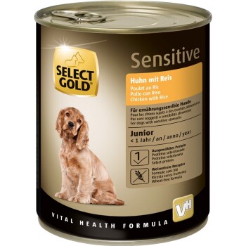 SELECT GOLD Sensitive Junior Kurczak i ryż 24x800 g
