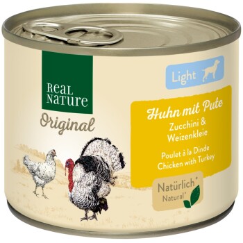 REAL NATURE Light Kurczak i indyk 24x200 g