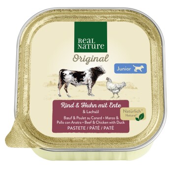 REAL NATURE Junior Wołowina i kurczak z kaczką 68x100 g