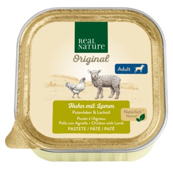 REAL NATURE Adult Wątróbka jagnięca i indycza 34x100 g