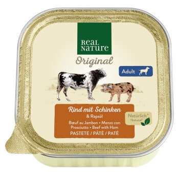 REAL NATURE Adult Wołowina i szynka 68x100 g