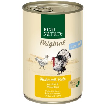REAL NATURE Light Kurczak z indykiem 24x400 g