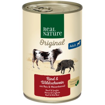 REAL NATURE ADULT Wołowina i dziczyzna 24x400 g
