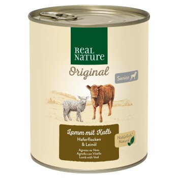 REAL NATURE Senior Jagnięcina i Cielęcina 24x800 g