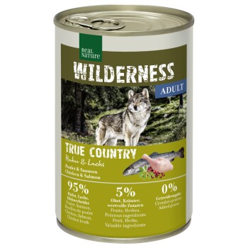 REAL NATURE WILDERNESS Adult True Country kurczak i łosoś 24x400 g