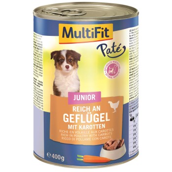 MultiFit Junior Paté Drób i marchewka 24x400 g
