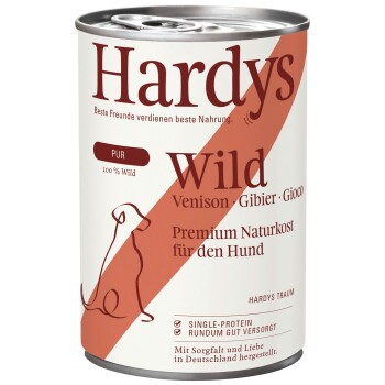 HARDYS Karma mokra dla psów Pur Adult Dziczyzna 6x400 g