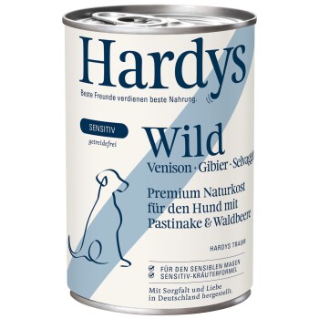 HARDYS Karma mokra dla psów Sensitiv Adult Dziczyzna 6x400 g
