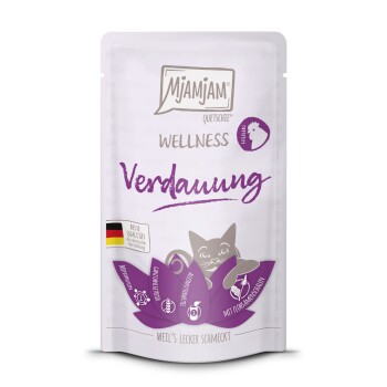 MjAMjAM mokra karma dla kota dorosłego, Wellness Trawienie 12x125 g Kurczak