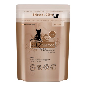 Catz finefood mokra karma dla kota Classic Adult Nr 9 Dziczyzna 24x300 g
